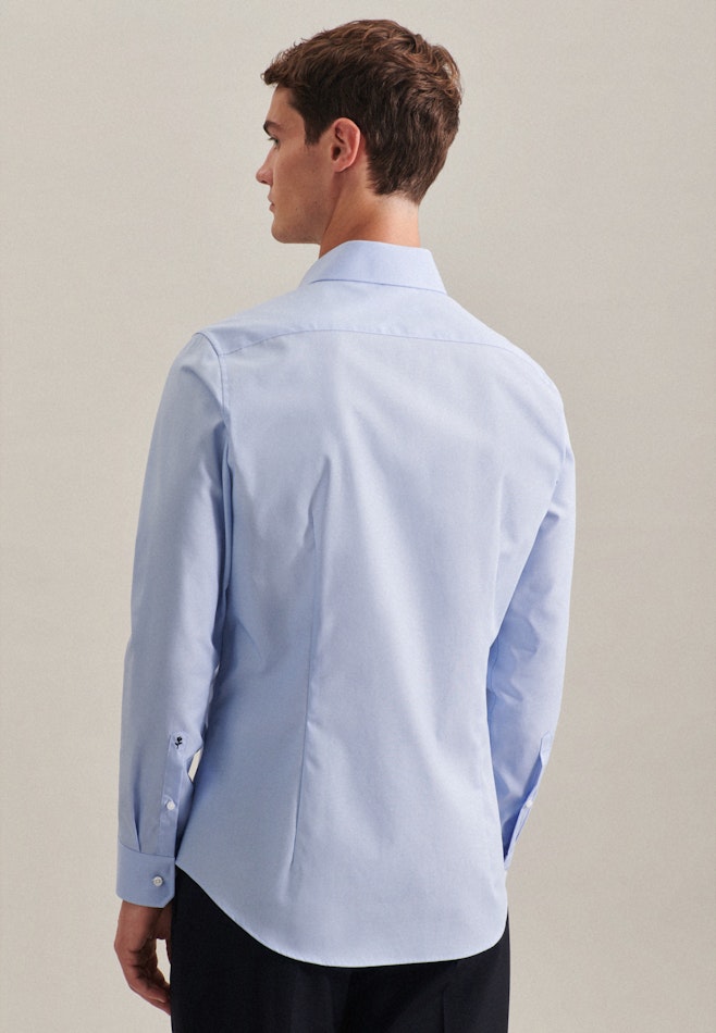 Non-iron Fil a fil Business Shirt in Slim with Kent-Collar in Light Blue | Seidensticker online shop