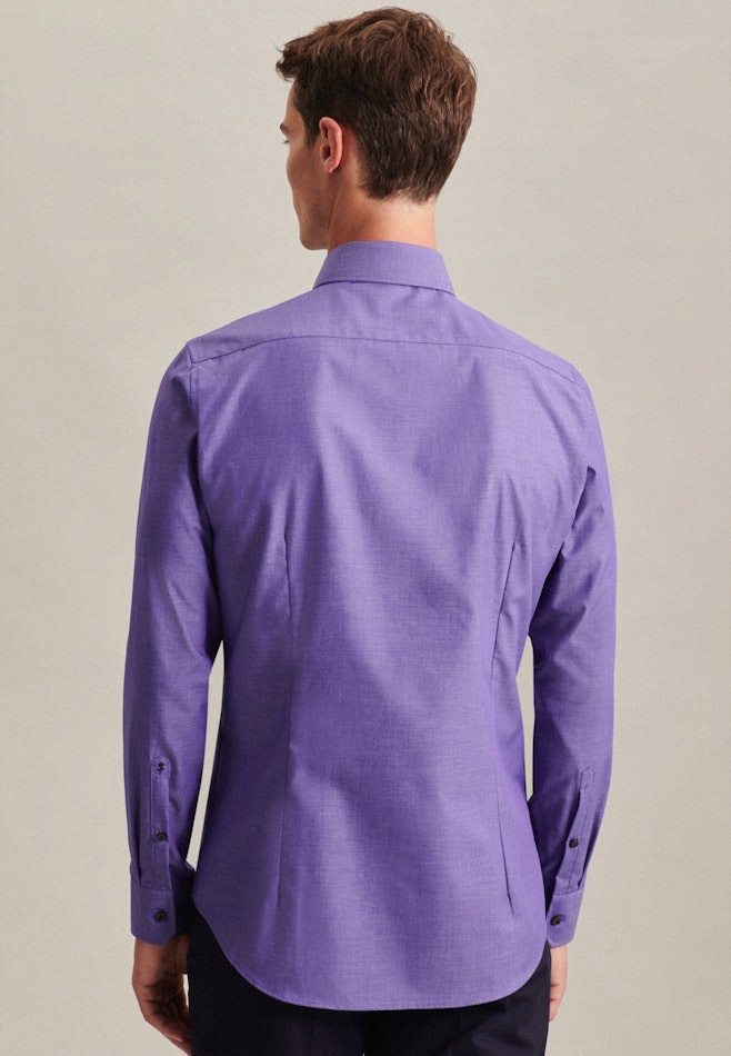 Non-iron Fil a fil Business Shirt in Slim with Kent-Collar in Purple | Seidensticker online shop