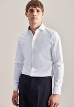 Chemise Business Slim Fil à fil Col Kent in Blanc |  Seidensticker Onlineshop