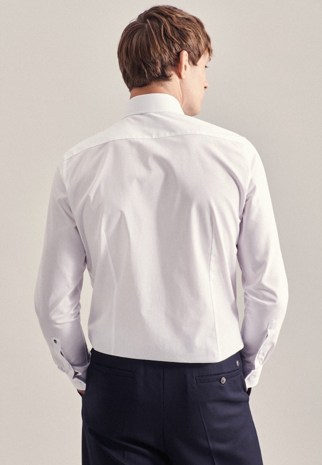 Non-iron Fil a fil Business Shirt in Slim with Kent-Collar in White | Seidensticker online shop