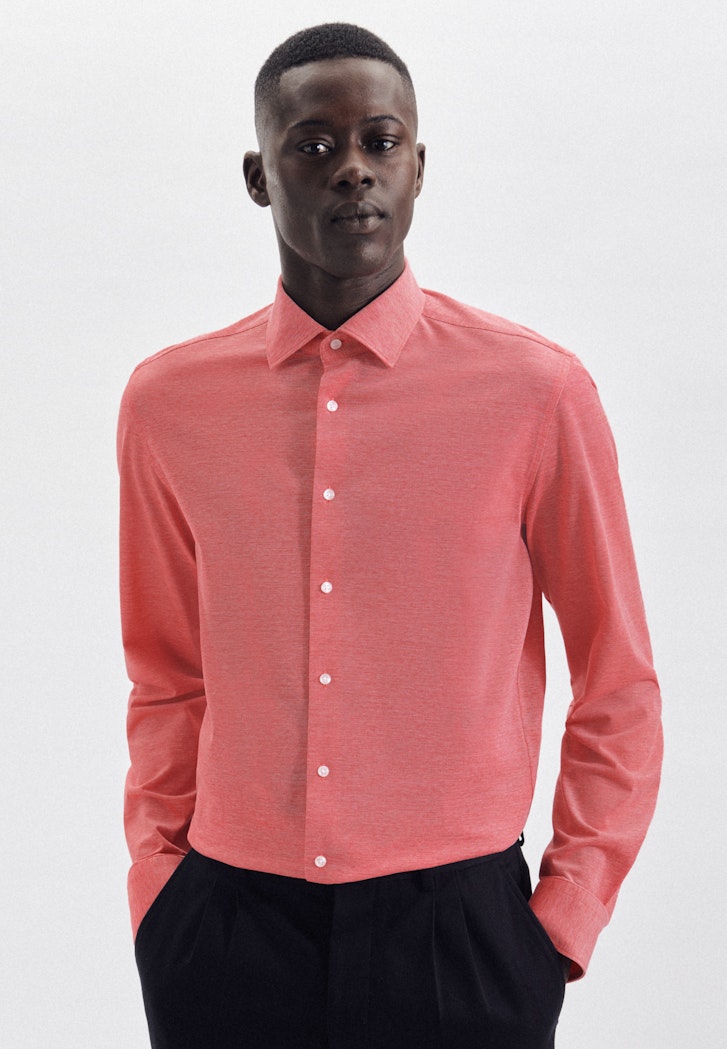 Herren Jersey Business Hemd in Slim mit Kentkragen rot | Seidensticker | Klassische Hemden