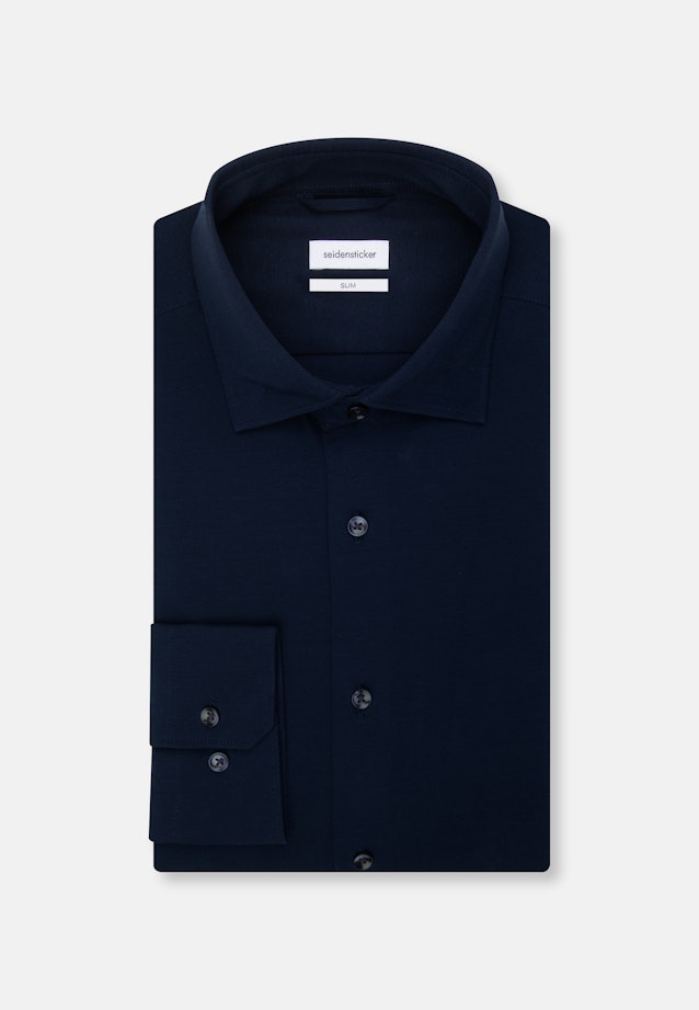 Slim Business Hemd Uni in Dunkelblau |  Seidensticker Onlineshop