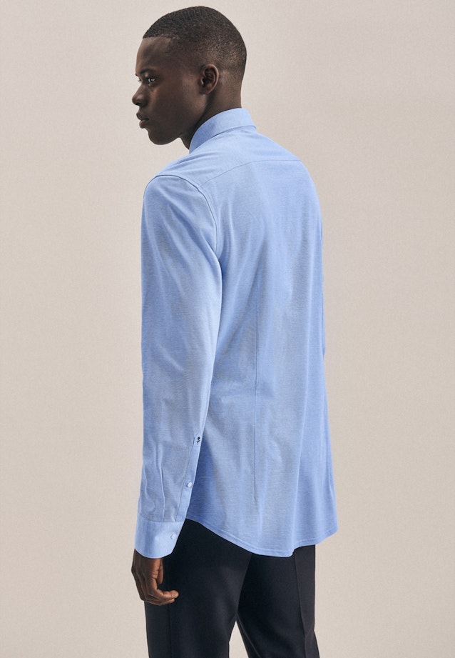 Chemise Business Slim Jersey Col Kent in Bleu Clair |  Seidensticker Onlineshop