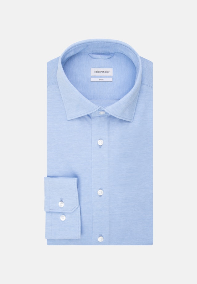 Chemise Business Slim Jersey Col Kent in Bleu Clair |  Seidensticker Onlineshop