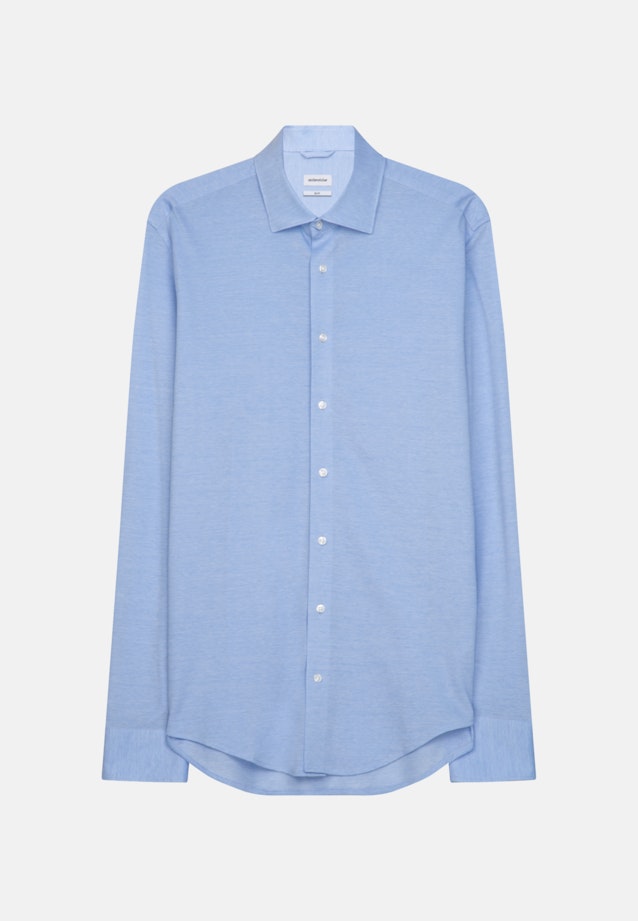 Chemise Business Slim Jersey Col Kent in Bleu Clair |  Seidensticker Onlineshop