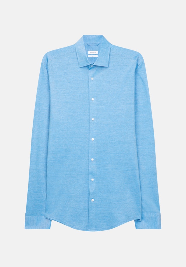 Chemise Business Slim Jersey Col Kent in Turquoise | Seidensticker Onlineshop