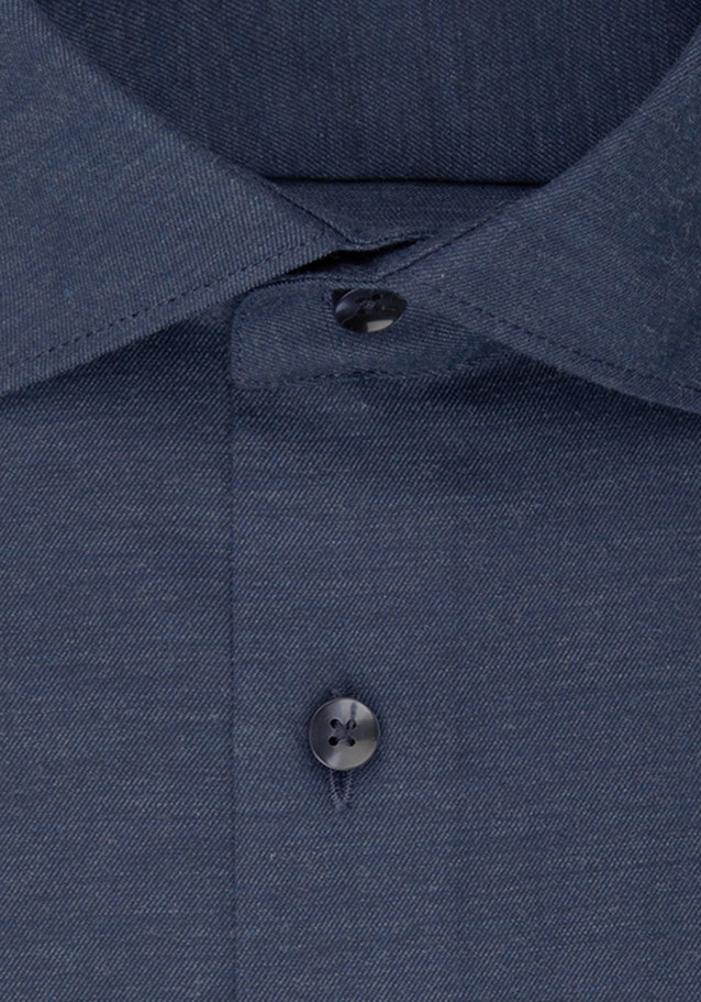 Chemise Business Regular Twill (sergé) Col Kent in Bleu Foncé |  Seidensticker Onlineshop