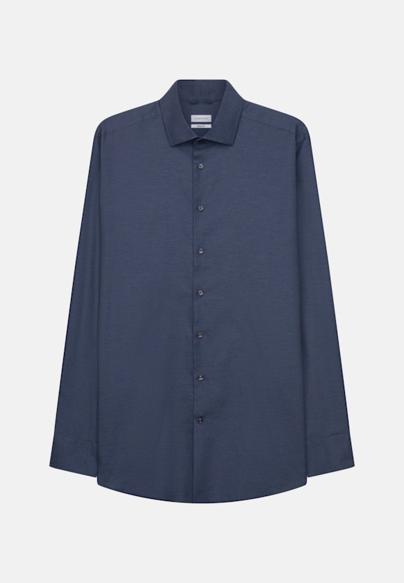 Regular Business Shirt Plain in Dark Blue |  Seidensticker Onlineshop