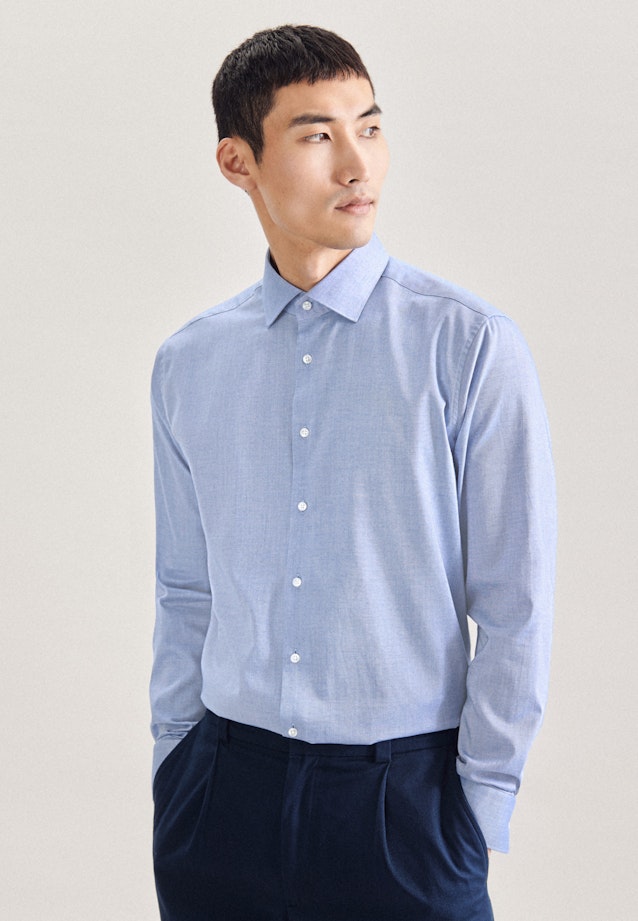 Regular Business Shirt Plain in Light Blue |  Seidensticker Onlineshop