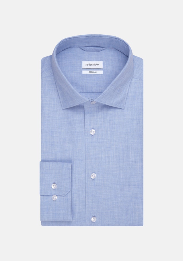 Easy-iron Twill Business Shirt in Regular with Kent-Collar in Light Blue |  Seidensticker Onlineshop