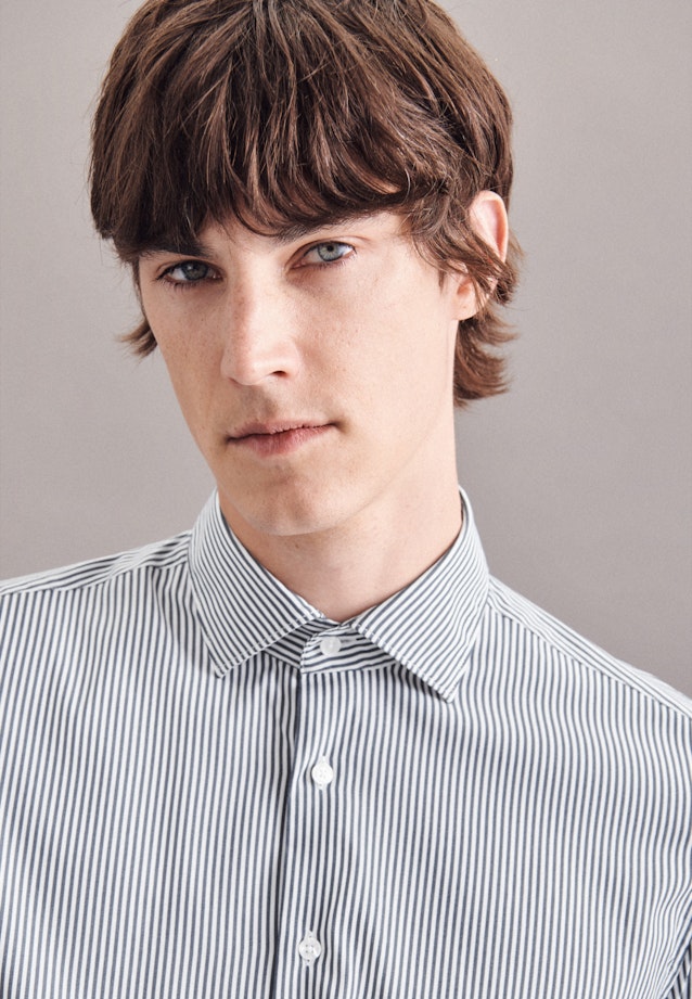 Performance shirt in Regular fit with Kent-Collar in Dark Blue |  Seidensticker Onlineshop