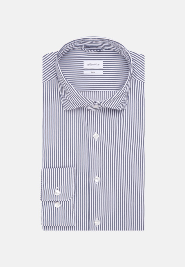 Chemise performance Regular Twill (sergé) Col Kent in Bleu Foncé |  Seidensticker Onlineshop