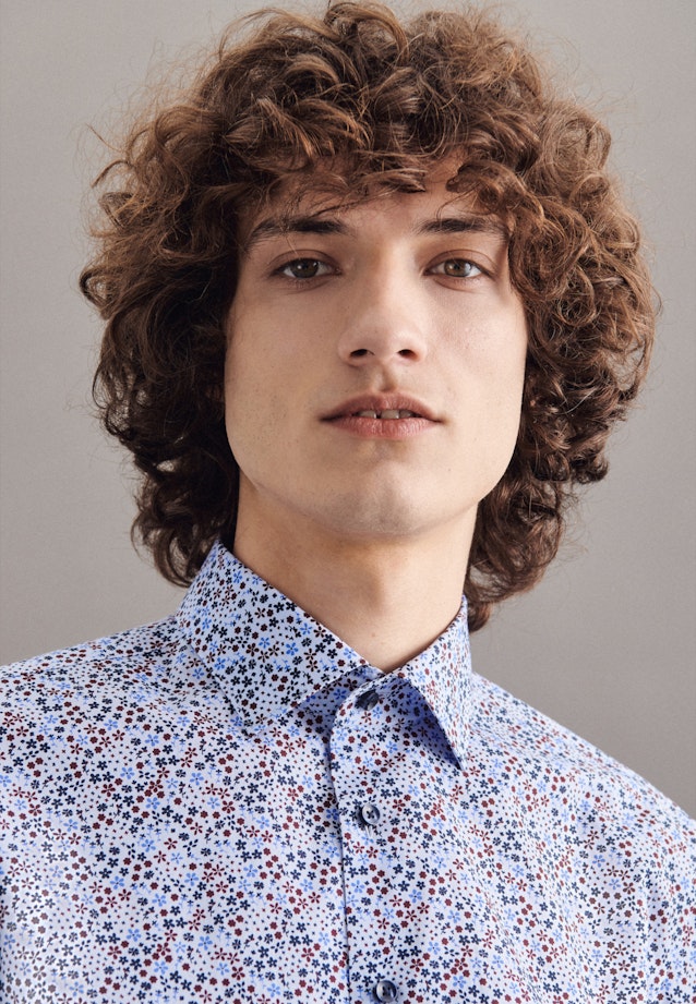 Slim Business Shirt Print in Light Blue |  Seidensticker Onlineshop