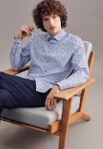 Slim Business Shirt Print in Light Blue |  Seidensticker Onlineshop