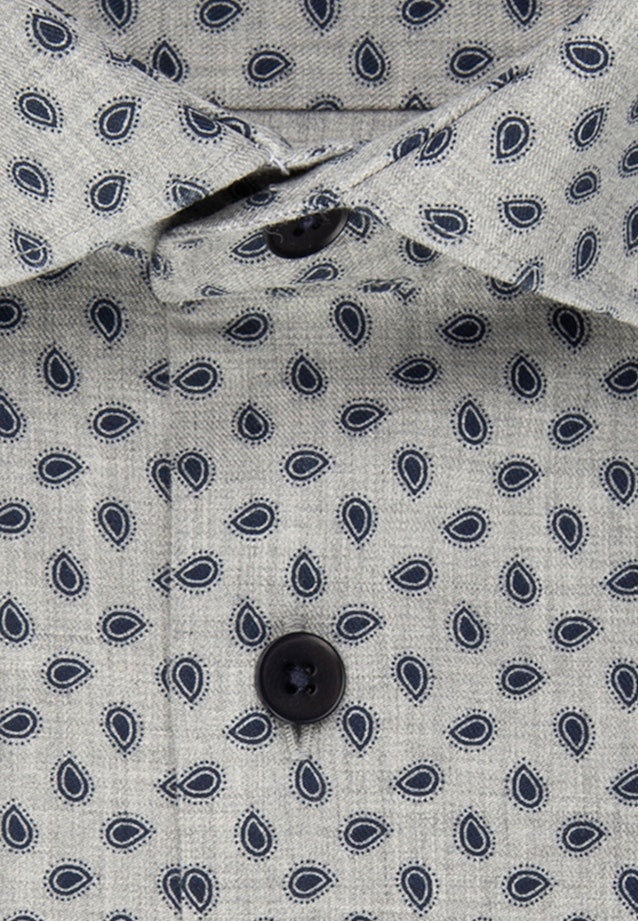 Twill Casual Hemd in Regular mit Kentkragen in Grau |  Seidensticker Onlineshop