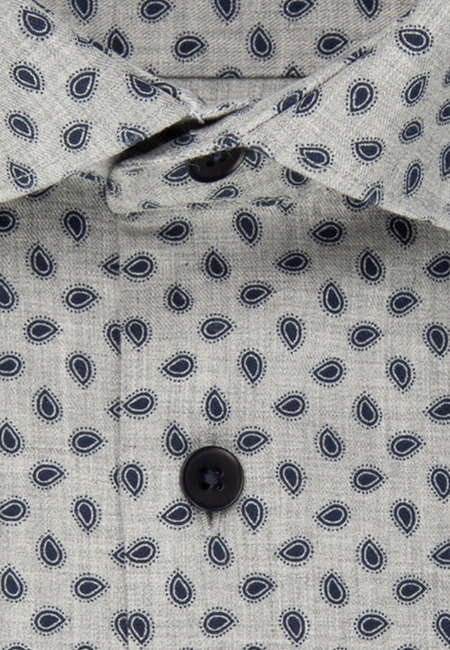 Regular Casual Hemd Print in Grau |  Seidensticker Onlineshop
