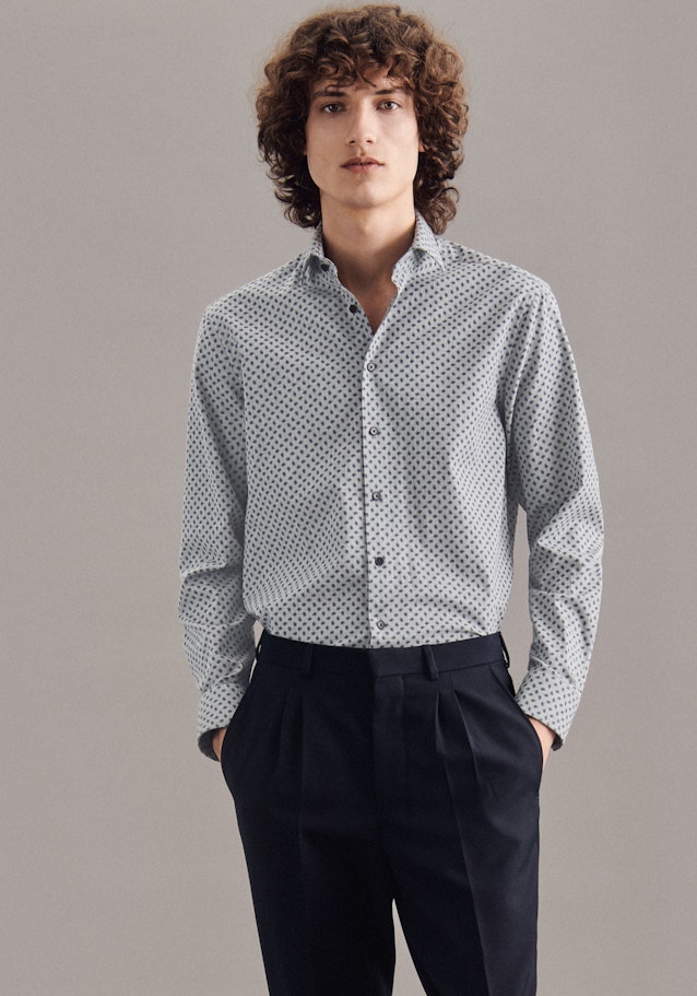 Casual Shirt in Regular with Kent-Collar in Grey | Seidensticker Onlineshop