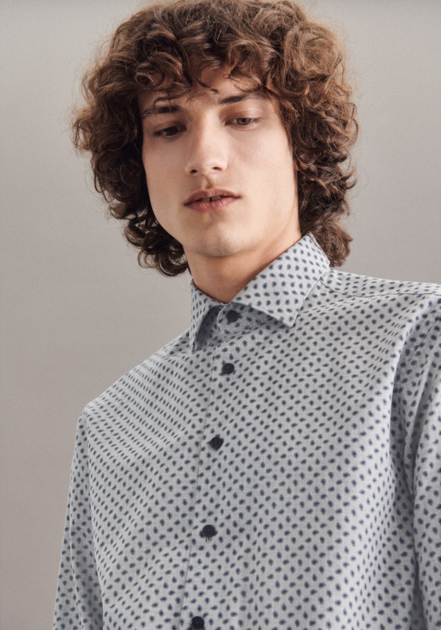 Casual Shirt in Regular with Kent-Collar in Grey |  Seidensticker Onlineshop