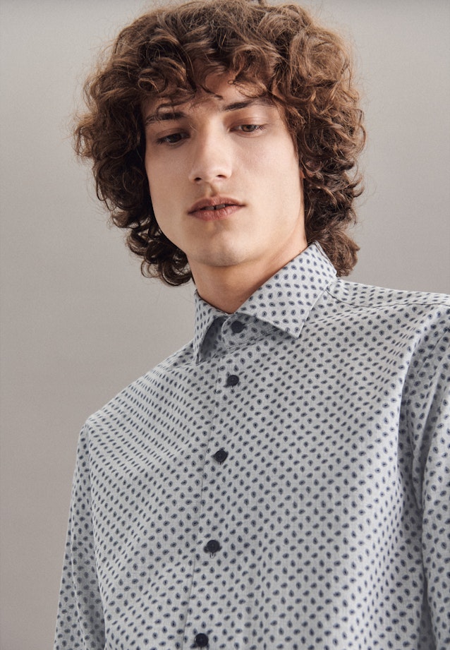 Casual Shirt in Regular with Kent-Collar in Grey |  Seidensticker Onlineshop