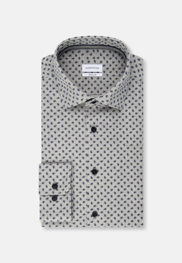 Regular Casual Hemd Print in Grau |  Seidensticker Onlineshop