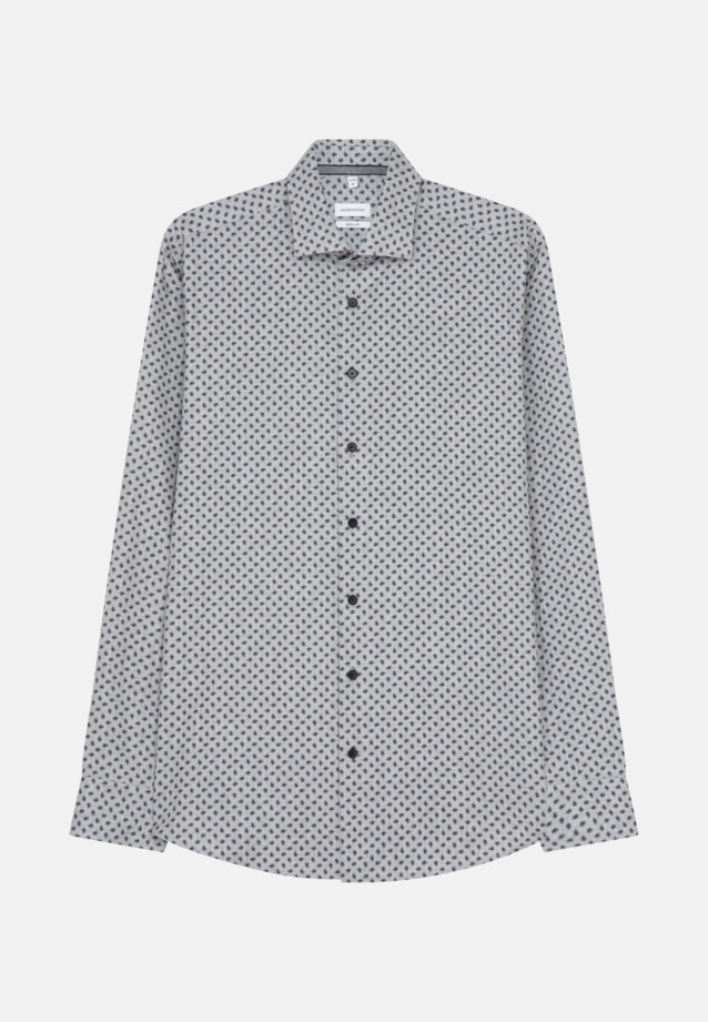 Regular Casual Hemd Print in Grau |  Seidensticker Onlineshop