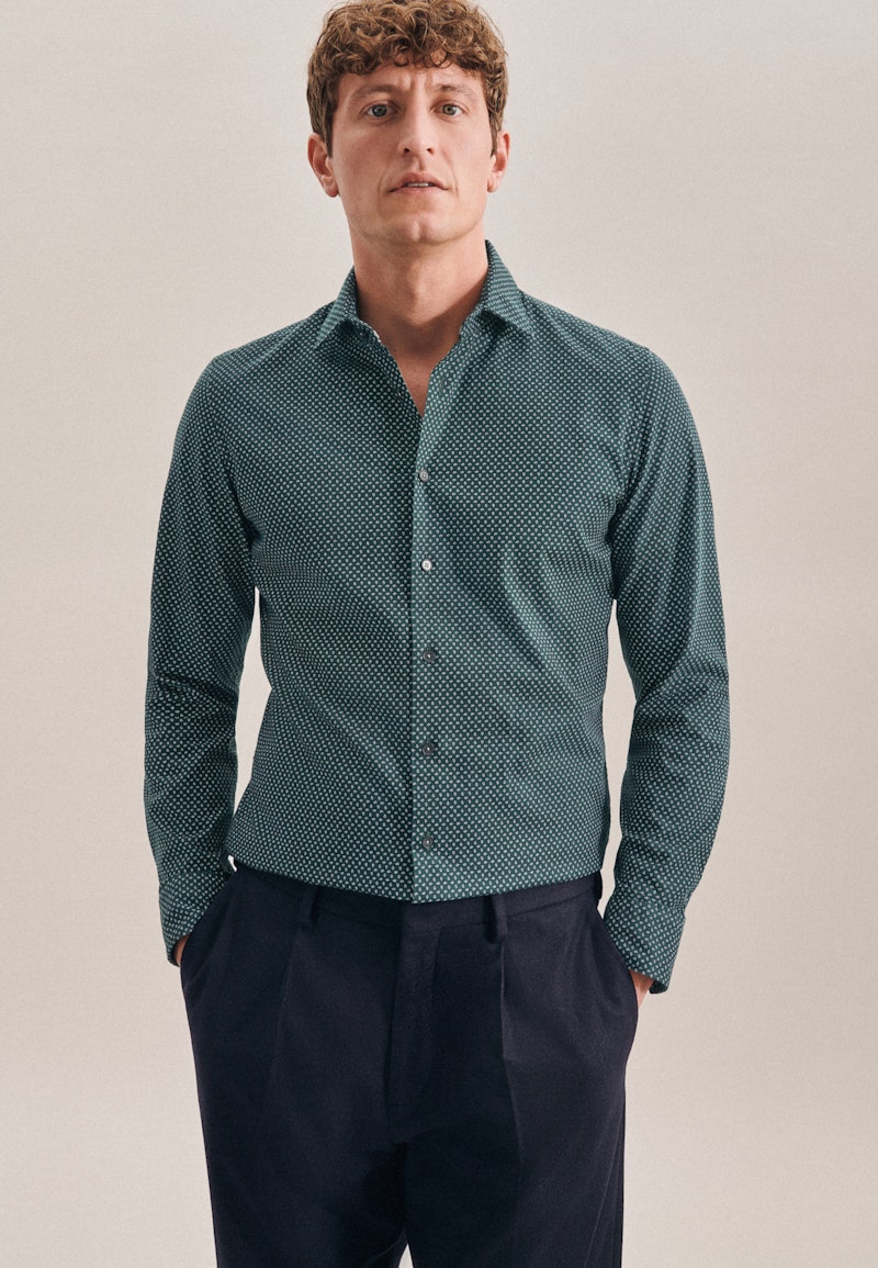 Casual Shirt in Slim with Kent-Collar