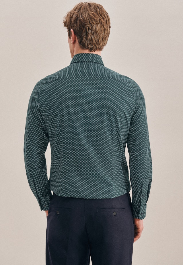 Slim Chemise casual Imprimé in Vert |  Seidensticker Onlineshop