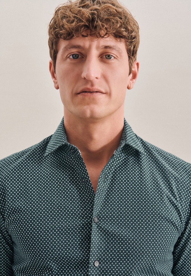 Slim Chemise casual Imprimé in Vert |  Seidensticker Onlineshop