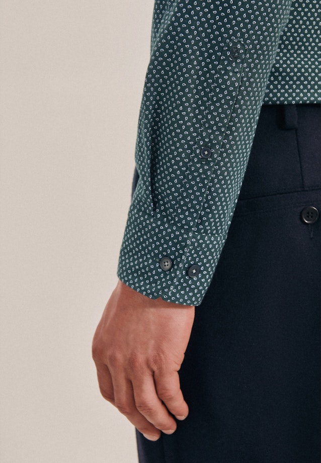 Slim Chemise casual Imprimé in Vert |  Seidensticker Onlineshop