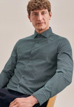 Slim Chemise casual Imprimé in Vert |  Seidensticker Onlineshop