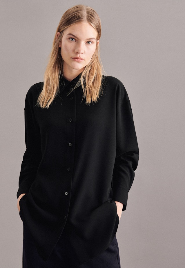 Blouse longue Uni in Noir |  Seidensticker Onlineshop