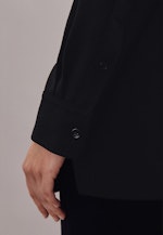 Oversized fit Longbluse Uni in Schwarz |  Seidensticker Onlineshop
