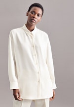 Oversized fit Longbluse Uni in Ecru |  Seidensticker Onlineshop