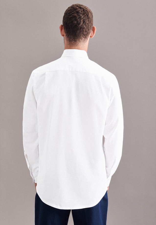 Regular Chemise Performance Uni in Blanc |  Seidensticker Onlineshop