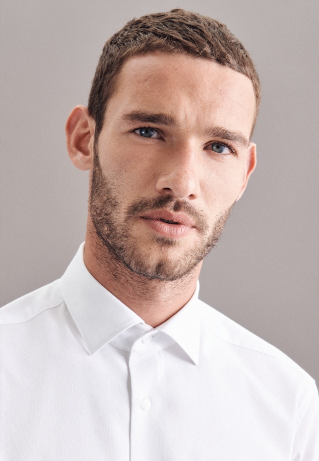 Regular Chemise Performance Uni in Blanc |  Seidensticker Onlineshop