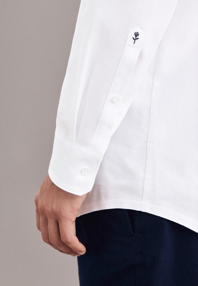 Regular Chemise Performance Uni in Blanc |  Seidensticker Onlineshop