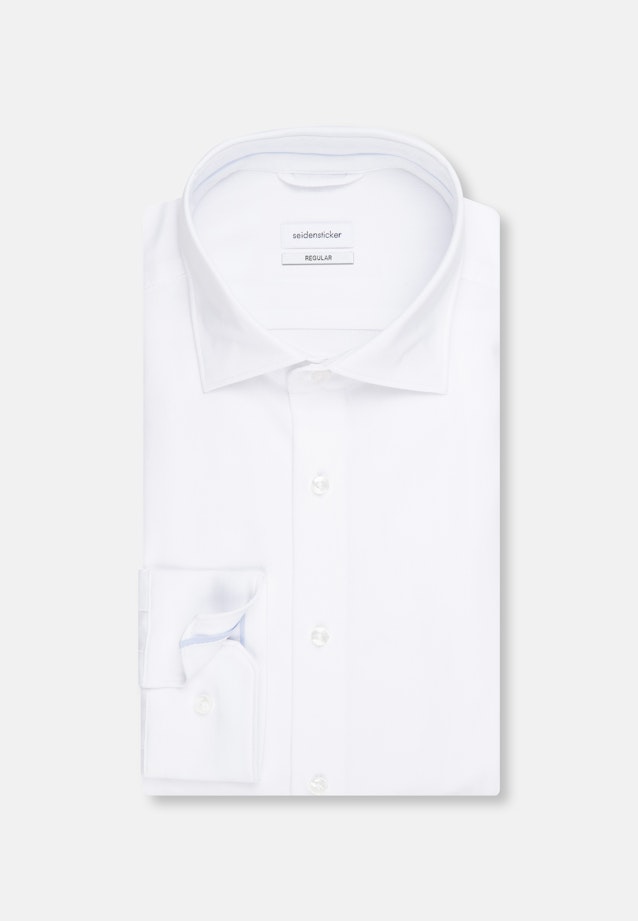 Regular Chemise Performance Uni in Blanc |  Seidensticker Onlineshop