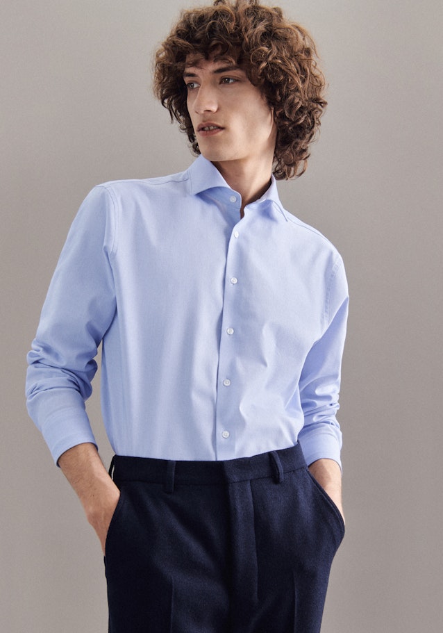Performance shirt in Regular with Kent-Collar in Light Blue |  Seidensticker Onlineshop