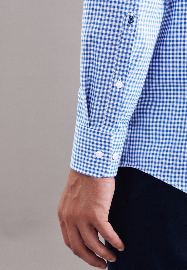 Regular Business Hemd Karo in Hellblau |  Seidensticker Onlineshop