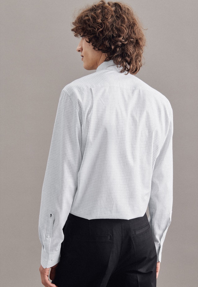 Regular Chemise Business carreaux in Gris |  Seidensticker Onlineshop