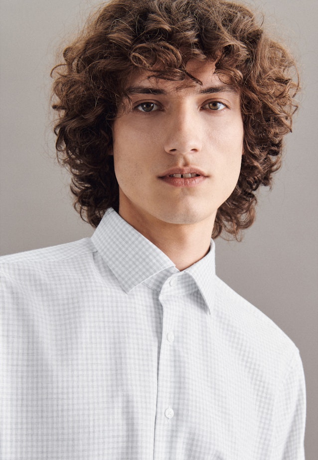 Regular Chemise Business carreaux in Gris |  Seidensticker Onlineshop