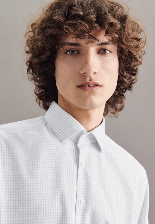 Regular Business Hemd Karo in Grau |  Seidensticker Onlineshop