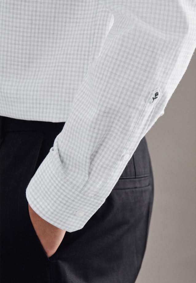 Regular Chemise Business carreaux in Gris |  Seidensticker Onlineshop