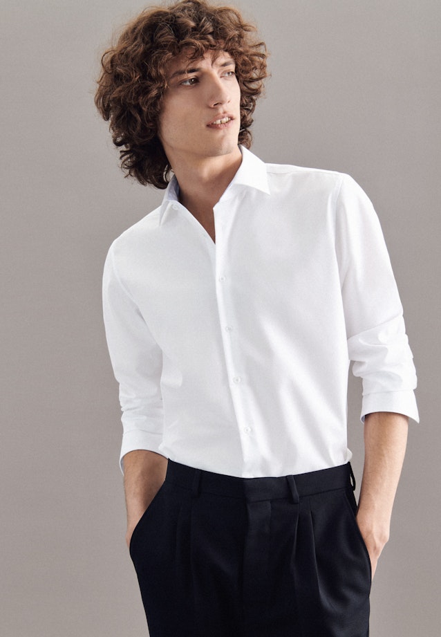 Slim Business Hemd Uni in Weiß |  Seidensticker Onlineshop