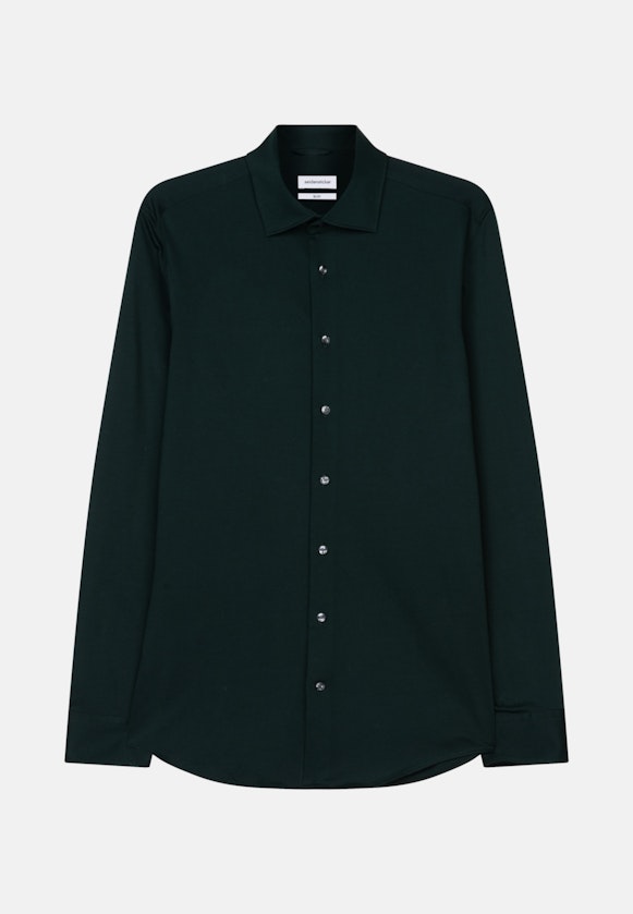 Slim Jerseyhemd Uni in Grün |  Seidensticker Onlineshop