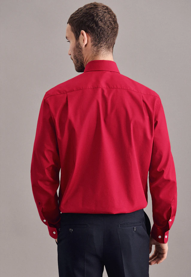 Regular Business Shirt Plain in Red |  Seidensticker Onlineshop