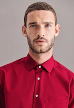 Regular Business Shirt Plain in Red |  Seidensticker Onlineshop