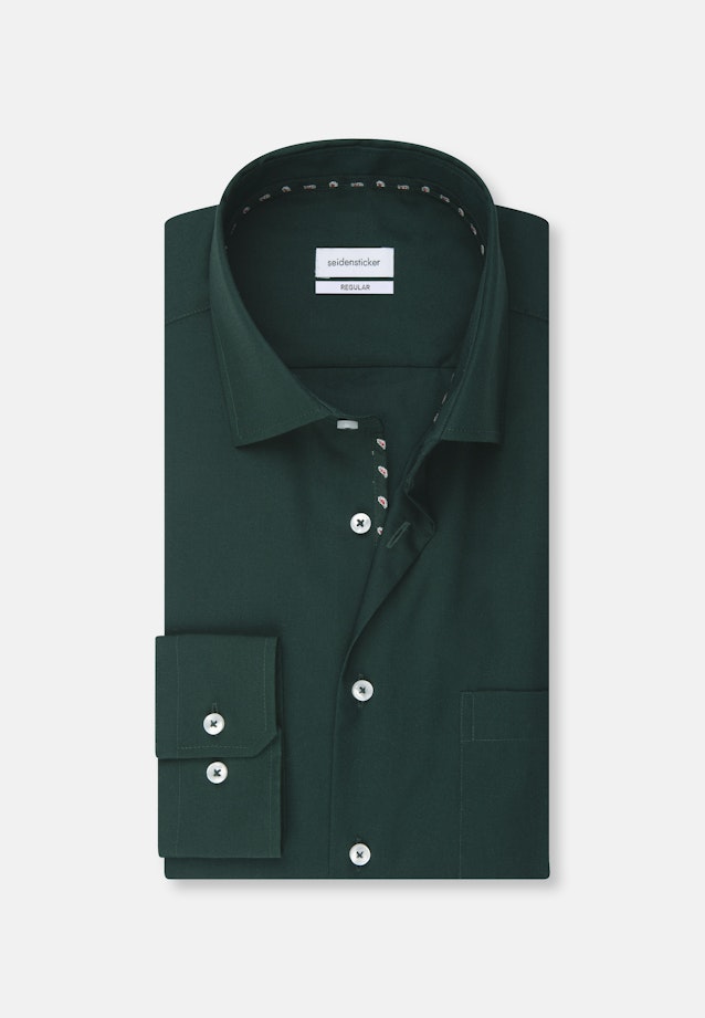 Regular Chemise Business uni in Vert |  Seidensticker Onlineshop