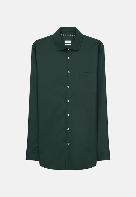 Regular Chemise Business uni in Vert |  Seidensticker Onlineshop