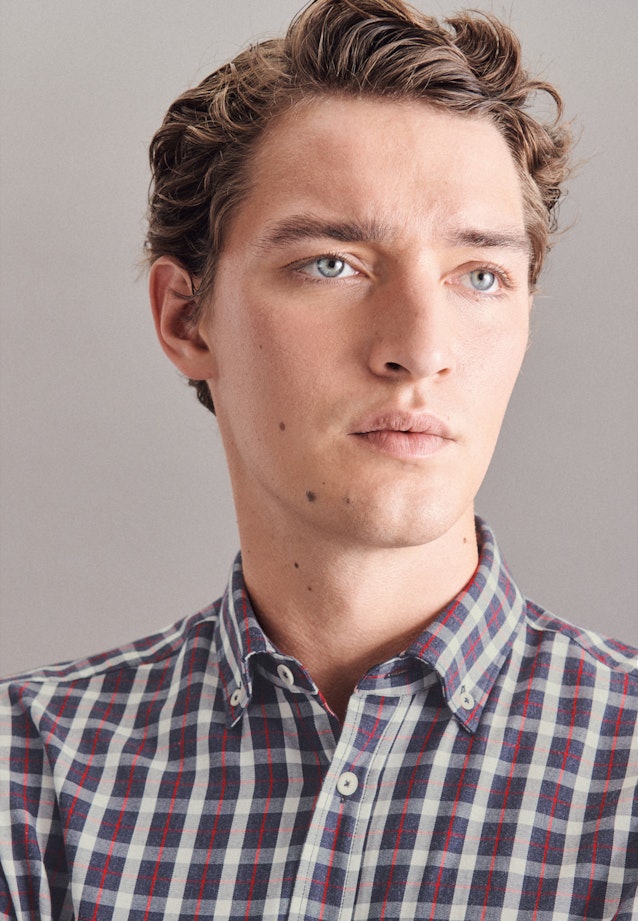 Regular Casual Hemd Karo in Dunkelblau |  Seidensticker Onlineshop